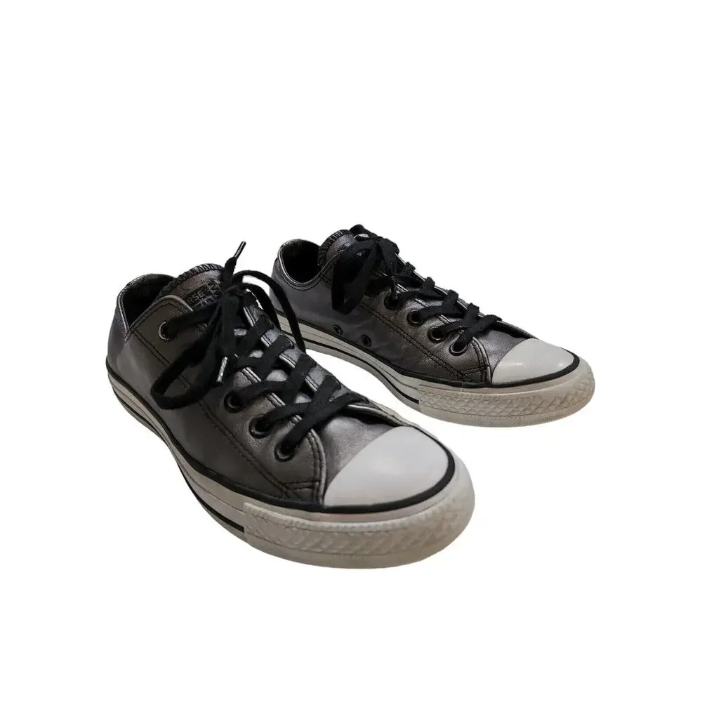 Converse All Star Women's Shoes Metallic Leather Chuck Taylor 544924C SZ 8